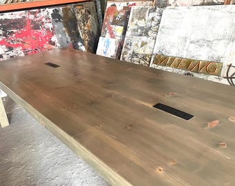 Beautiful Solid Wood Conference Table || Handcrafted in LA