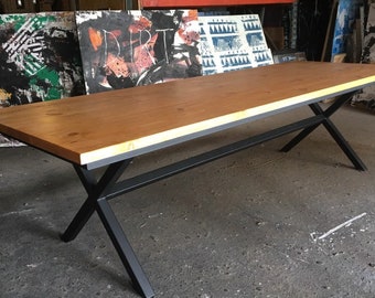 Beautiful Conference Table with Power || big dining tables || handcrafted in LA