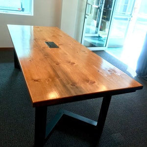 Beautiful Conference Table with Power || Individually handcrafted in LA