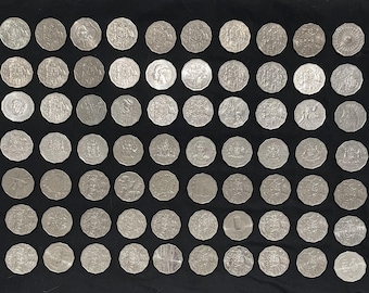 Australian 50 Cent Coin Collection 1966 to 2025 including Australia Coin Album. Complete Set.