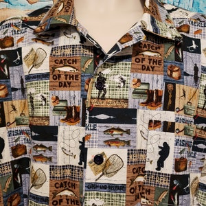Mens nostalgic fish tackle shirt