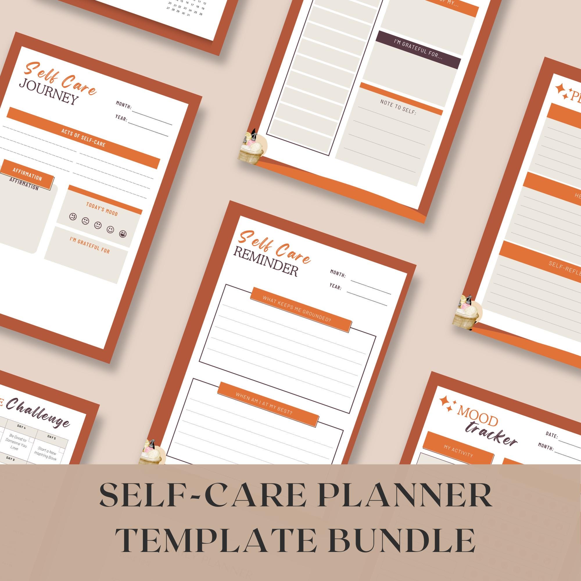 Wellness Planner Printable | Self Care Habit Tracker (PDF) - Etsy