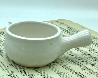 white ironstone-white ironstone cup-ironstone collectible-Gift for Collector-White Ceramic Cup- Ironstone Handled Bowl-Ironstone Handled Cup