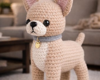 フレンチブルドッグとビーグル犬のかぎ針編みパターン：あみぐるみの