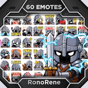 Émoticônes de chevalier médiéval pour Twitch | Émojis pour streams Twitch/Discord (Téléchargement numérique)