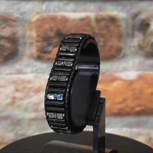 Natural  Agate Bracelet For Men, Hematite Stone Accessories, Artisan Bracelets with Minimal Design, Everyday Accessory