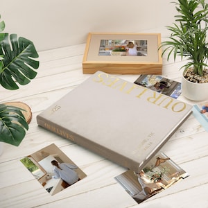 Personalisiertes Samt Fotoalbum, selbstklebendes Sammelalbum, Hochzeitsjubiläum Geschenk