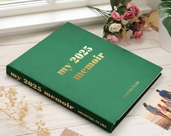 Custom Velvet Photo Album | Traditional Memory Book | Family Keepsake Scrapbook