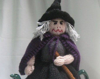 Witch Tea Cosy - KNITTING PATTERN - pdf file by automatic download