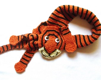 Tiger Scarf - KNITTING PATTERN - pdf file by automatic download