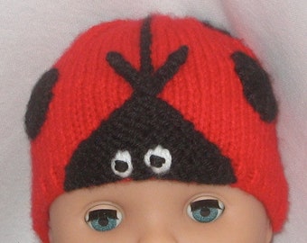 Ladybird and Frog Beanies - KNITTING PATTERN – pdf file by automatic download