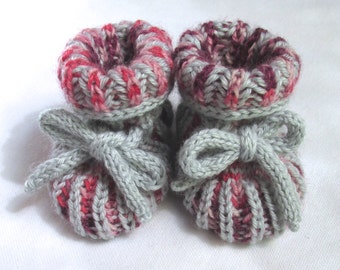 Brioche Bootees - KNITTING PATTERN - pdf file by automatic download