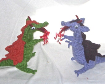 Toy Dragon - KNITTING PATTERN – pdf file by automatic download