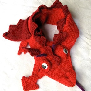 Dragon Scarf  - KNITTING PATTERN -  pdf file by automatic download