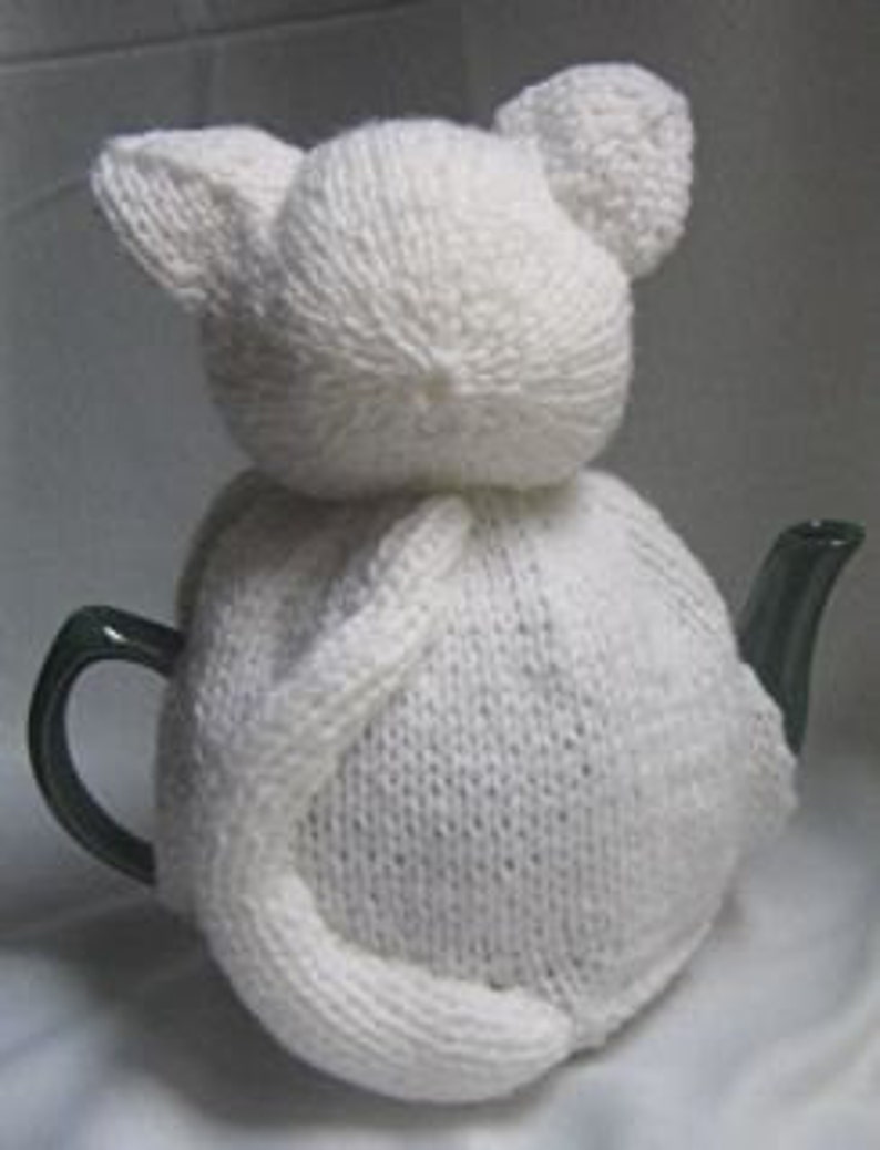 Cat Tea Cosy KNITTING PATTERN pdf file by automatic download image 5