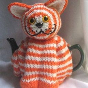 Cat Tea Cosy KNITTING PATTERN pdf file by automatic download image 3