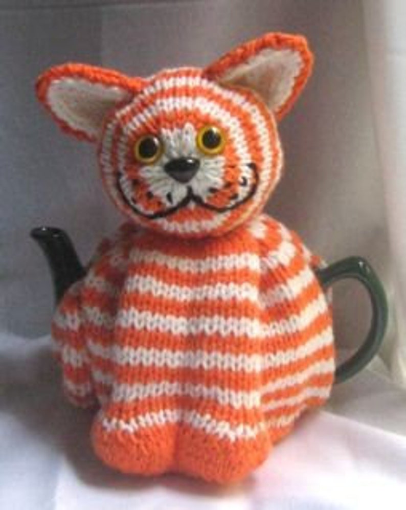 Cat Tea Cosy KNITTING PATTERN pdf file by automatic download image 3