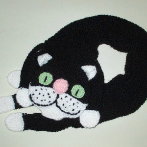 Cat Scarf - KNITTING PATTERN – pdf file by automatic download