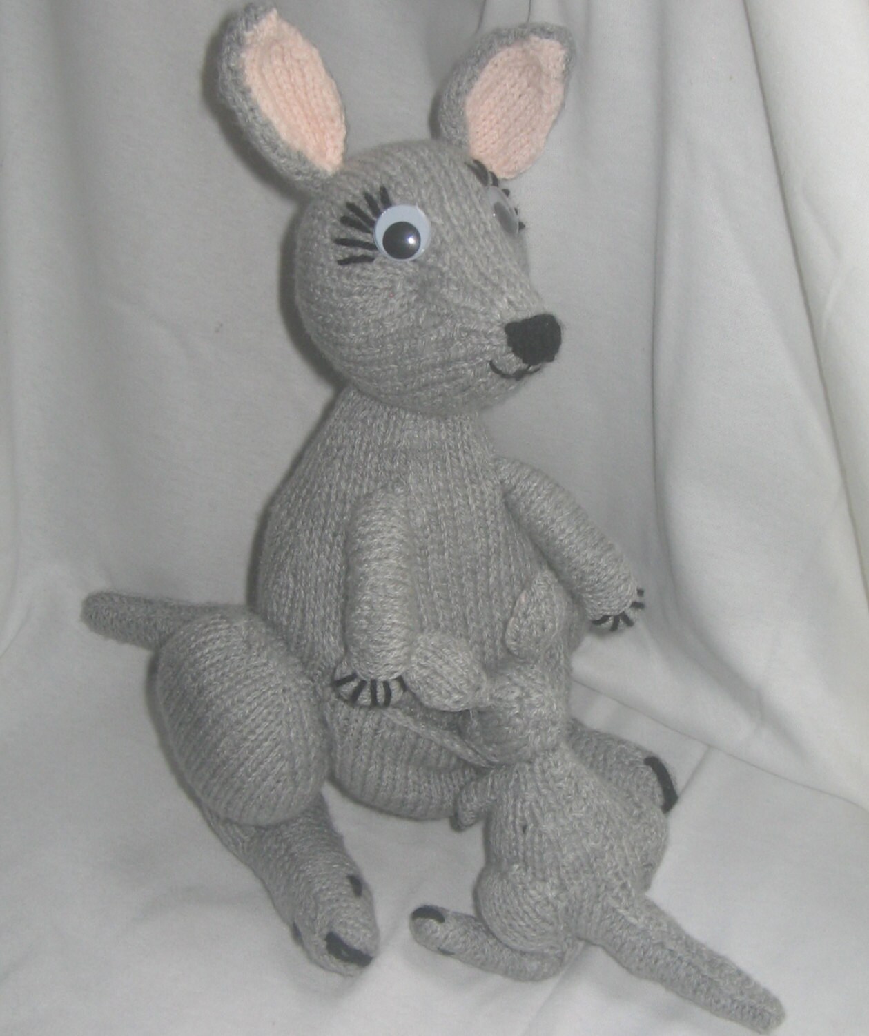 Toy Kangaroo & Joey: KNITTING PATTERN – Pdf File by Automatic Download ...
