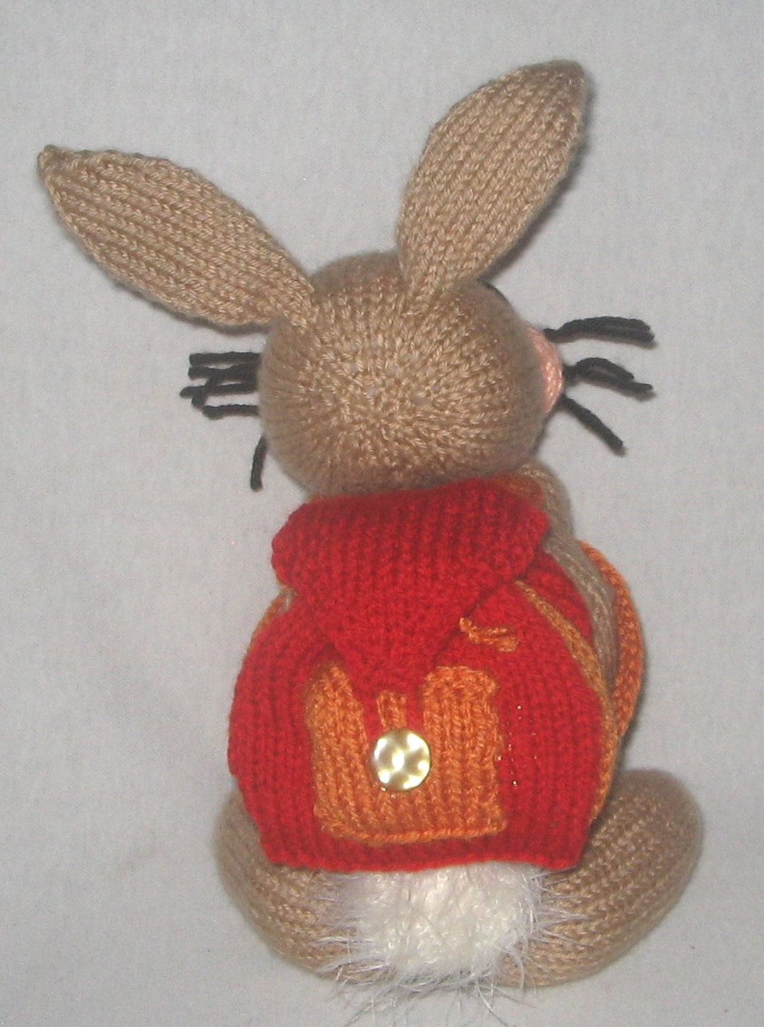 Backpacking Bunny & White Rabbit - KNITTING PATTERN - Pdf File by ...