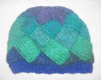 Entrelac Hat - KNITTING PATTERN - pdf file by automatic download