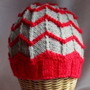 Ziggerzagger Beanie – KNITTING PATTERN – pdf file by automatic download.