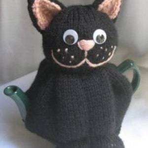 Cat Tea Cosy KNITTING PATTERN pdf file by automatic download image 2