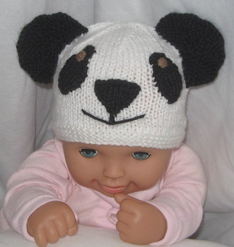 Koala and Panda Beanies KNITTING PATTERN pdf file by automatic download. afbeelding 1