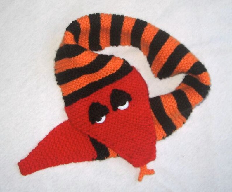 Snake Scarf KNITTING PATTERN pdf file by automatic Etsy España