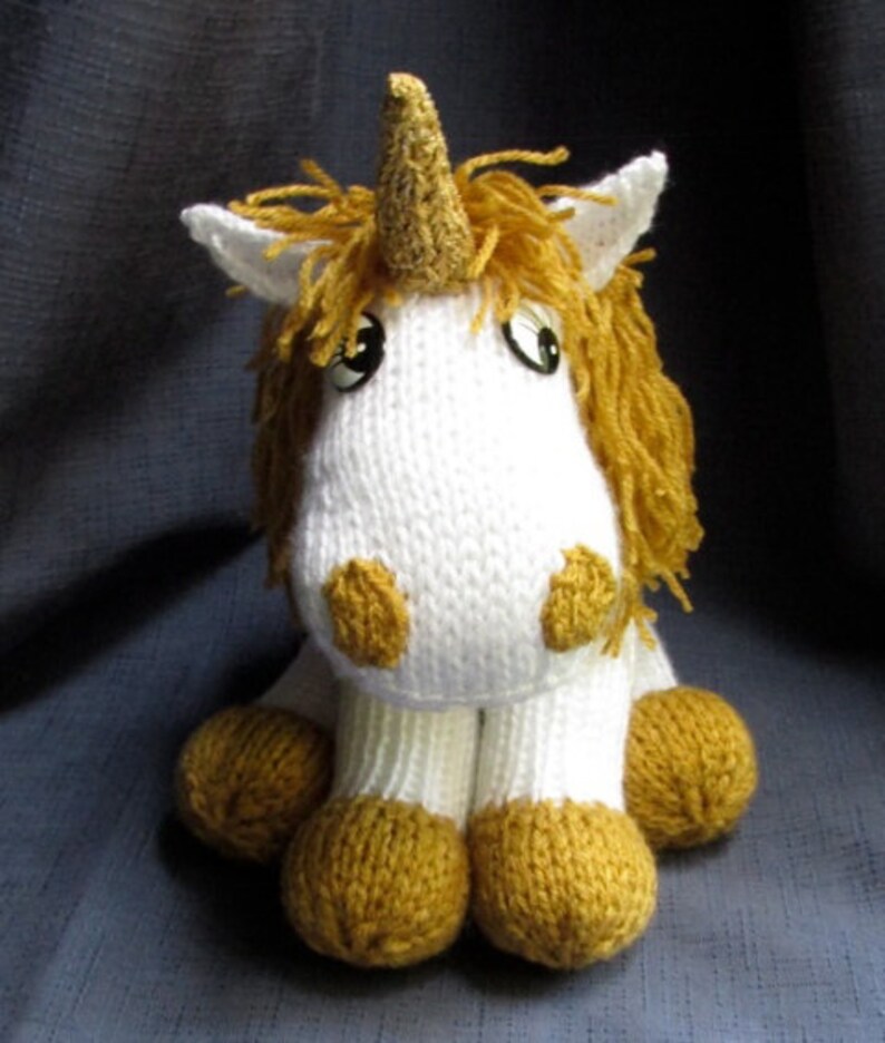 Toy Unicorn KNITTING PATTERN pdf file by automatic Etsy