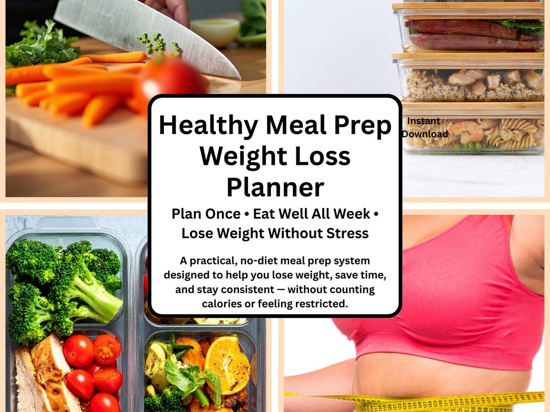 Healthy Meal Prep Weight Loss Planner | Simple Weekly Planning & Habit ...