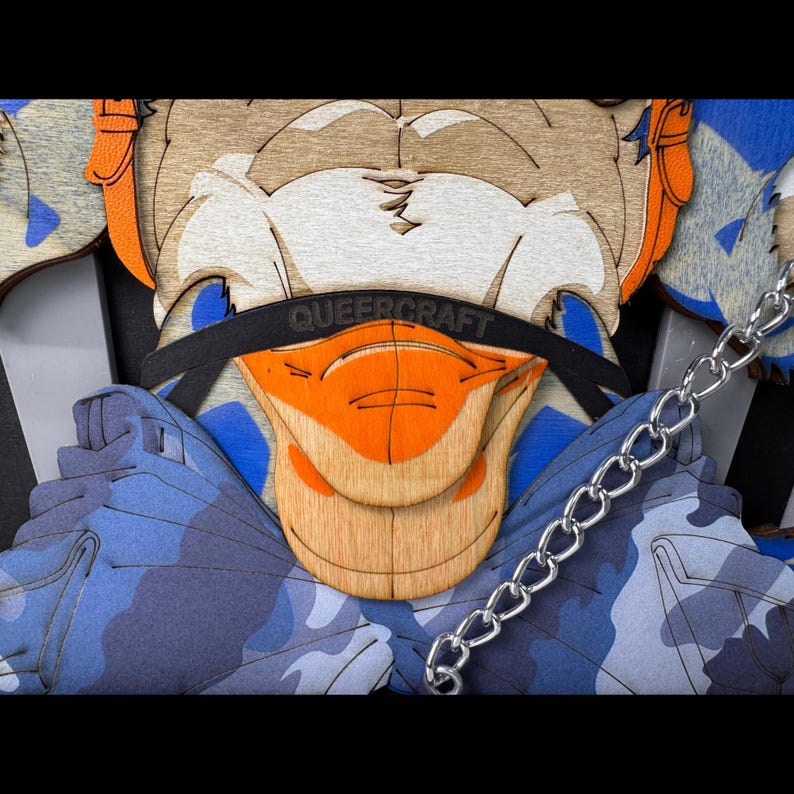 Horny Police - Bara Furry 3D Shadowbox | Handmade Horny Boink Themed Art imagem 5