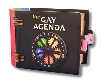 Caja para mazos Gay Agenda Commander para MTG / Almacenamiento de 120 cartas con contador de vidas de 40 puntos