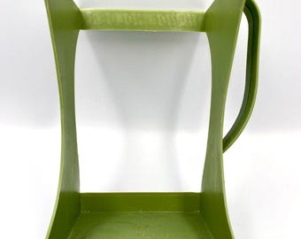 Vintage groene HANDIHOUDER van Evlo Plastics Retro Utility Organizer Made in USA