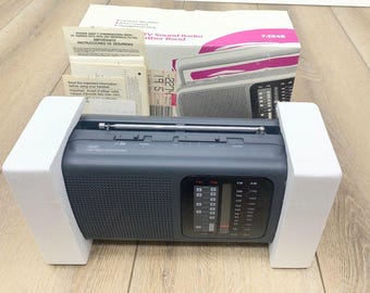 GE 7-2948 AM/FMテレビ音声付き気象情報ラジオ ポータブル緊急ラジオ 新品