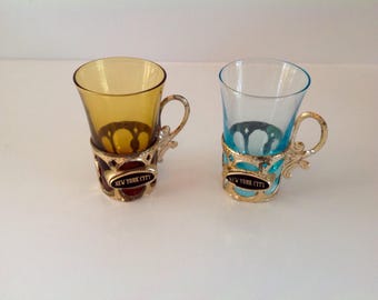 New York City Souvenir Shot Glasses Demitasse Cups Turkish Coffee New York City Souvenir Shot Glasses Demitasse Cups Turkish Coffee