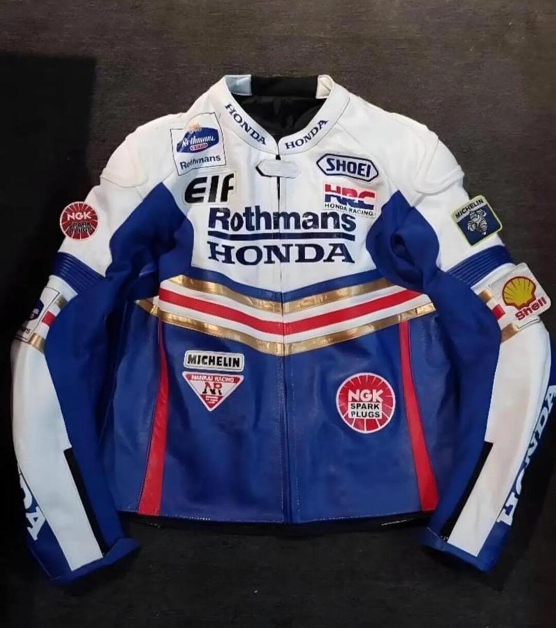 Rothmans Rally Jacket Honda Rothmans Racing Leather Jacket CE Approved Motorcycle Jacket Men ...