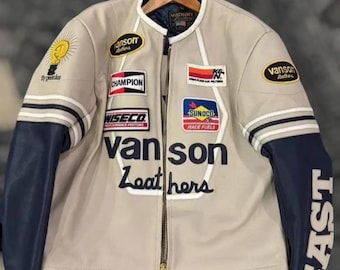 VTG Vanson Leathers Motorcycle Racer Jacket - Size S - Etsy