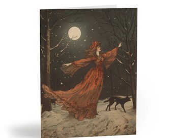 Winter Moon Song | Holiday Cards | Yule | Wiccan Sabbat | Pagan Holiday | Solstice | Wheel of the Year Cards
