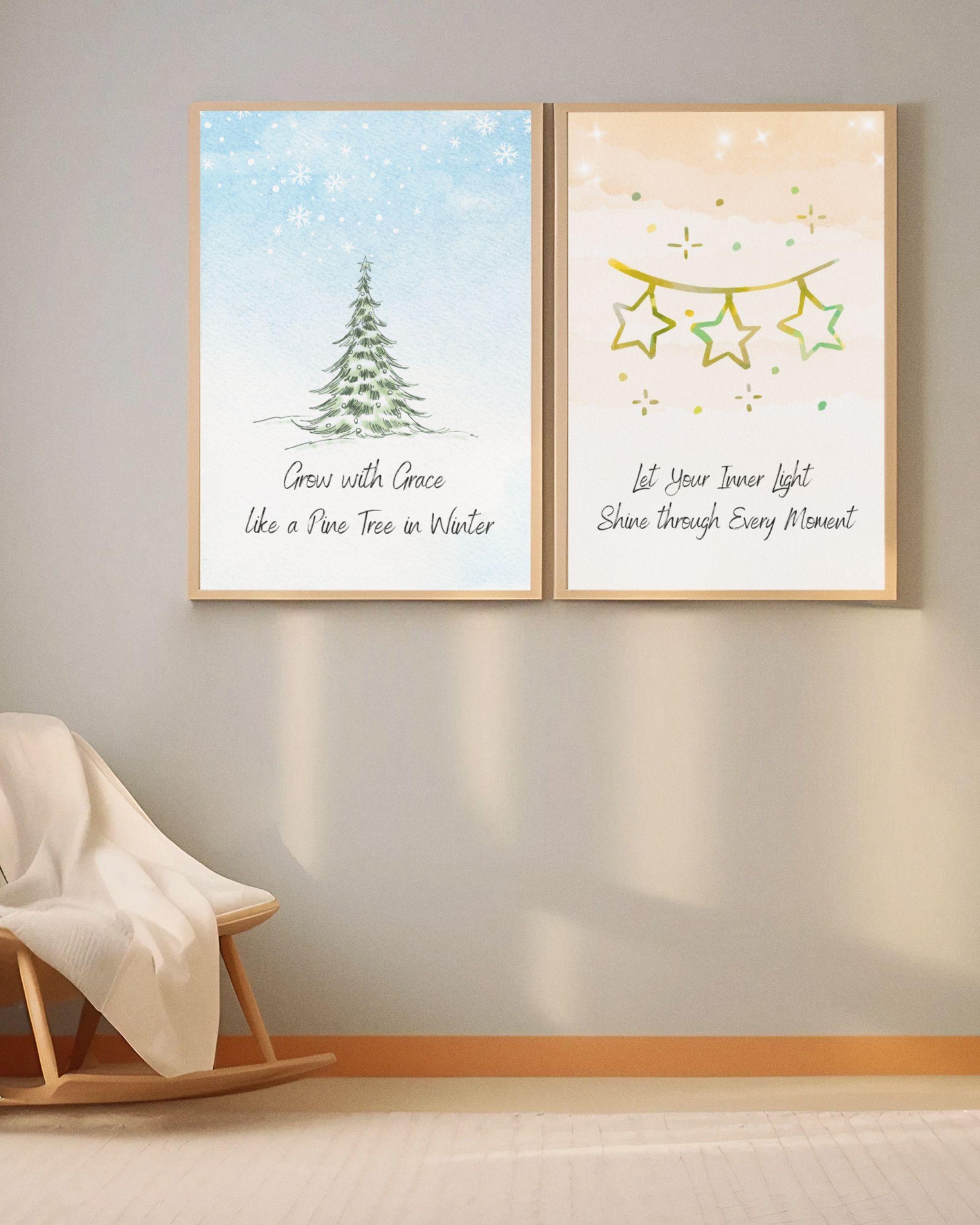 Pastel Motivational Quote Print Set | Watercolor Triptych Wall Art for ...