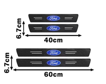 Bandes de protection de seuil de porte Ford - Protection d'entrée anti-rayures (4PCS)