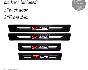 Bande de protection de seuil de porte de voiture en fibre de carbone