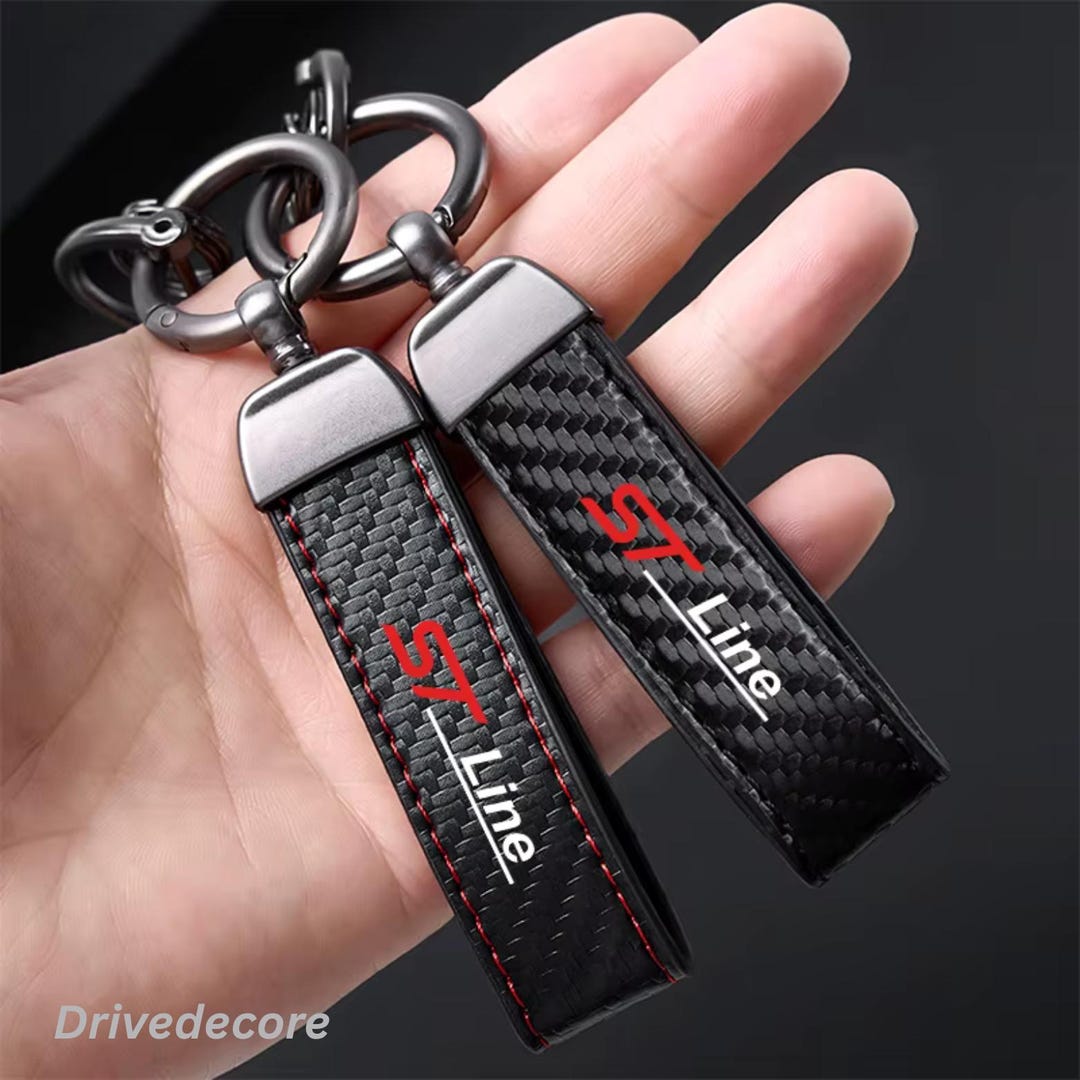 Ford ST Line Carbon Fiber Leather Keychain (horseshoe Buckle Style) - Etsy