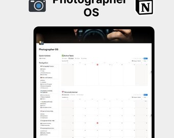 Fotograf OS Notion Template: Kunden-, Projekt-, Finanzierungs-Managment (Digitaler Download)