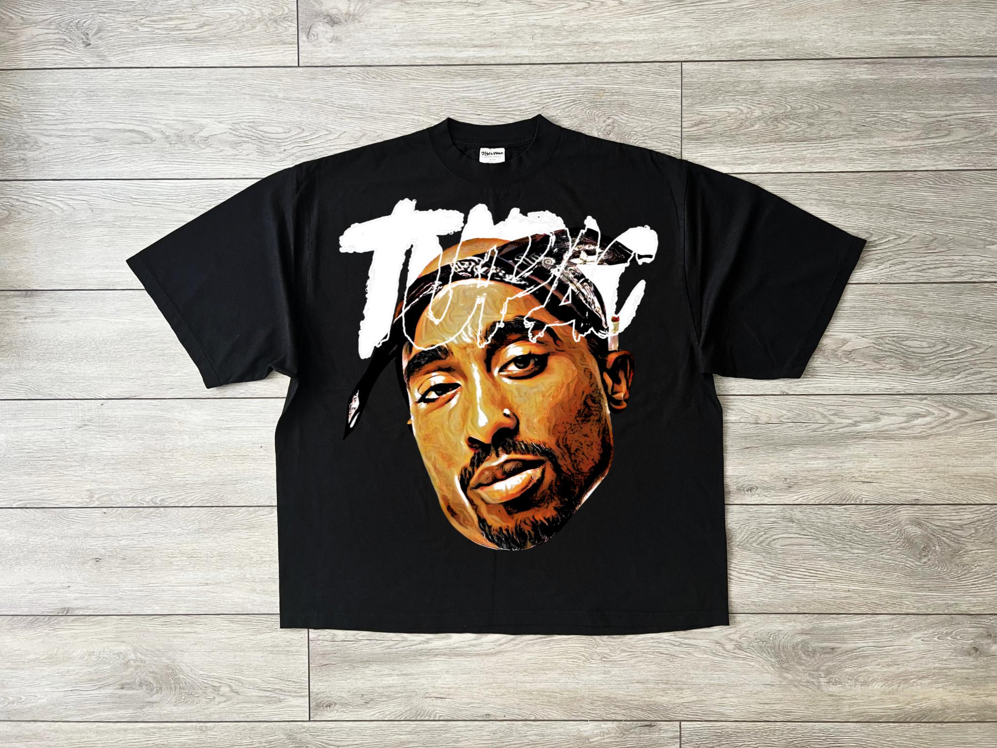 2pac print t shirt - Etsy 日本