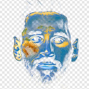 Diseño PNG de Messi con cara grande, ideal para impresión DTF, DTG y sublimación, listo para imprimir. imagen 3