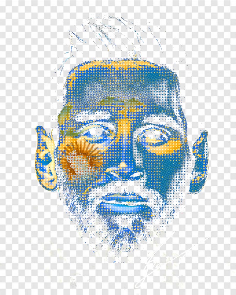 Diseño PNG de Messi con cara grande, ideal para impresión DTF, DTG y sublimación, listo para imprimir. imagen 3