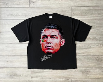 Football Soccer Player Ronaldo Bigface PNG Design (Digital Download)