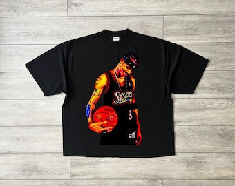 Allen Iverson Basketball Design, T Shirt Design, Basketball Design, Png File, Good For DTF DTG Sublimation, Ready To Print