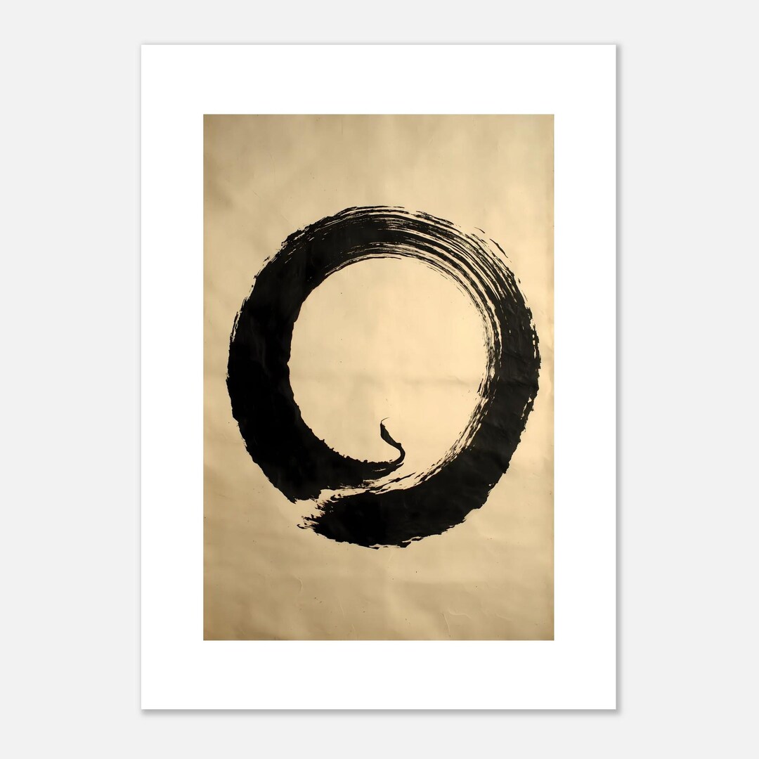 Enso Print Zen Circle Wall Art, Japanese Poster, Minimalist Decor, Sumi ...